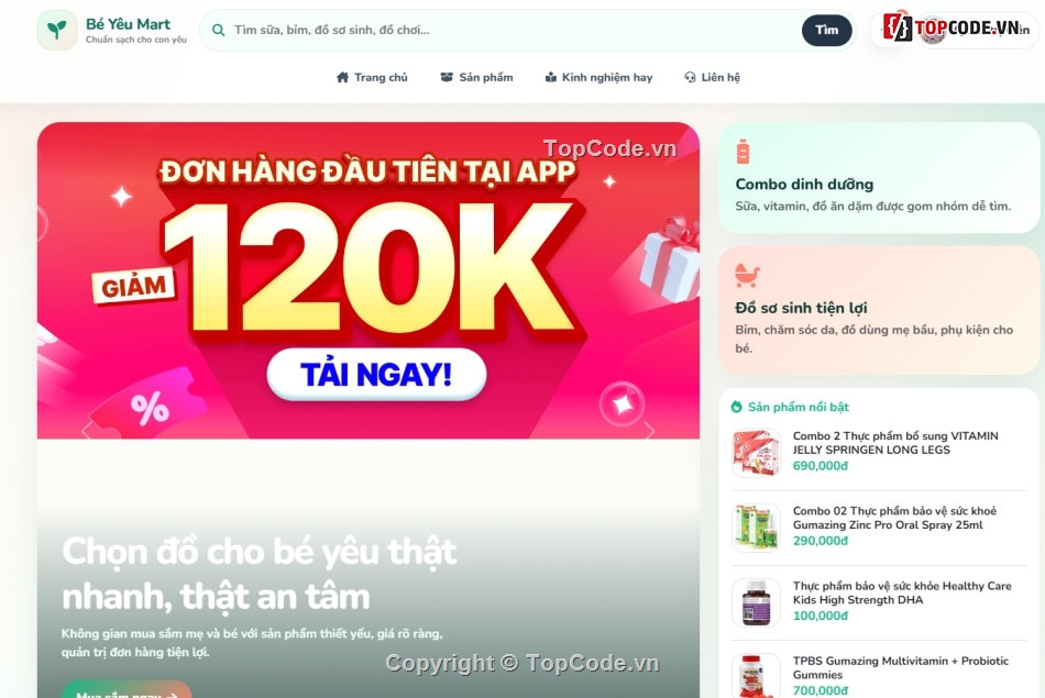 Website bán hàng,Web bán hàng,bán hàng,mẹ và bé
